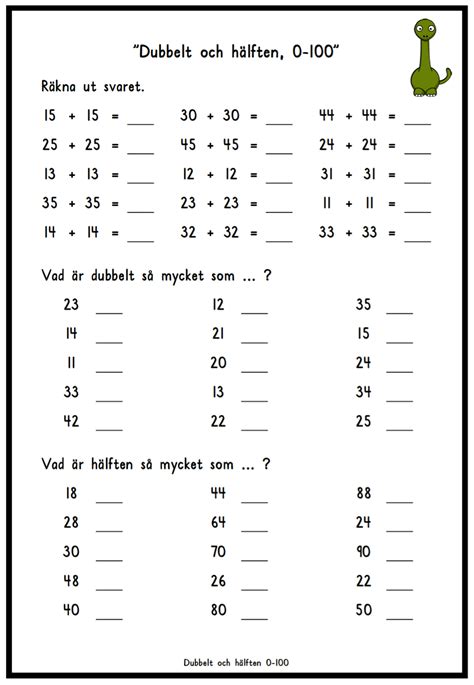 Matematik åk 3 övningar pdf